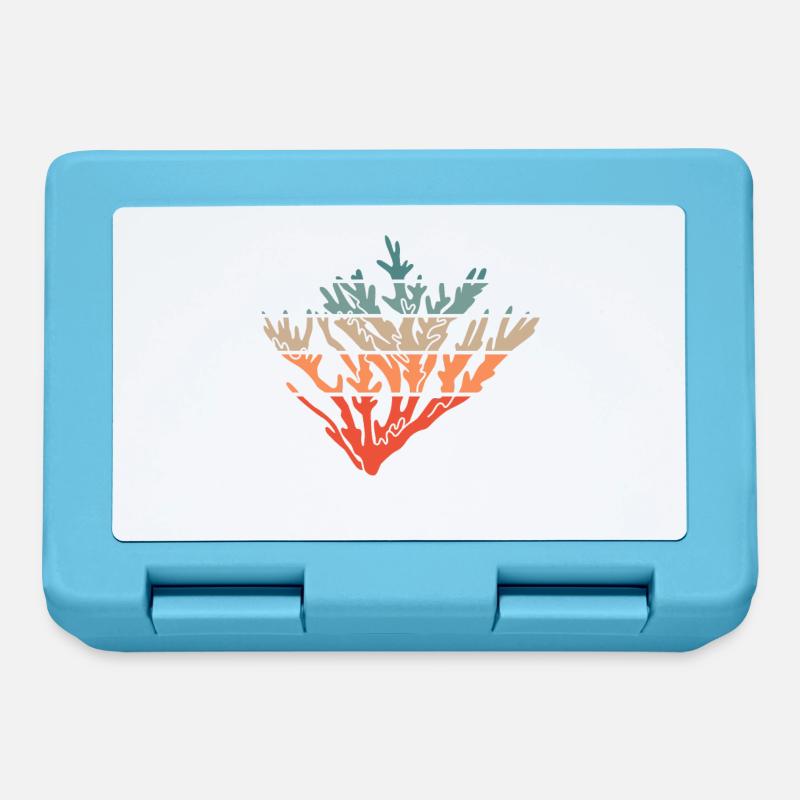 Corail Vintage Rétro Corail Coloré - Boîte à goûter - bleu saphir