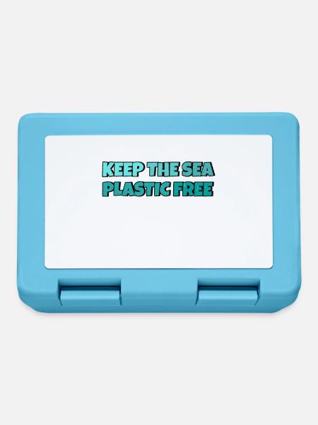 Keep The Sea Plastic Free Umweltschutz Meer retten - Brotdose - Saphirblau