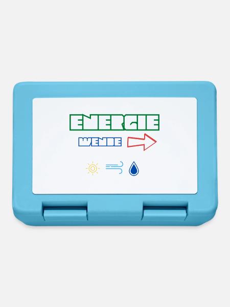 Energiewende jetzt! Erneuerbare Energie Statement - Brotdose - Saphirblau