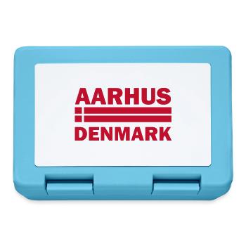 Aarhus Dänemark Stadtflagge - Brotdose - Saphirblau - Vorne