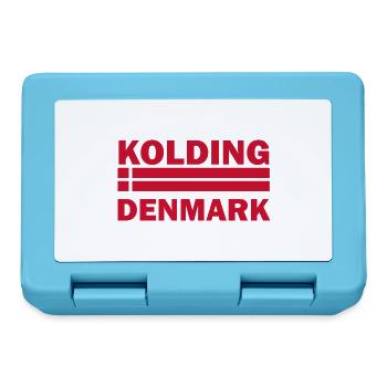 Kolding, Dänemarks Stadtflagge - Brotdose - Saphirblau - Vorne