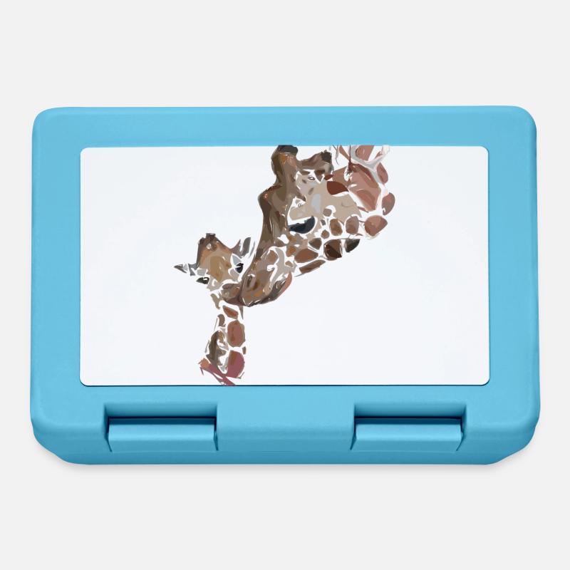 Giraffes - Lunchbox - sapphire blue