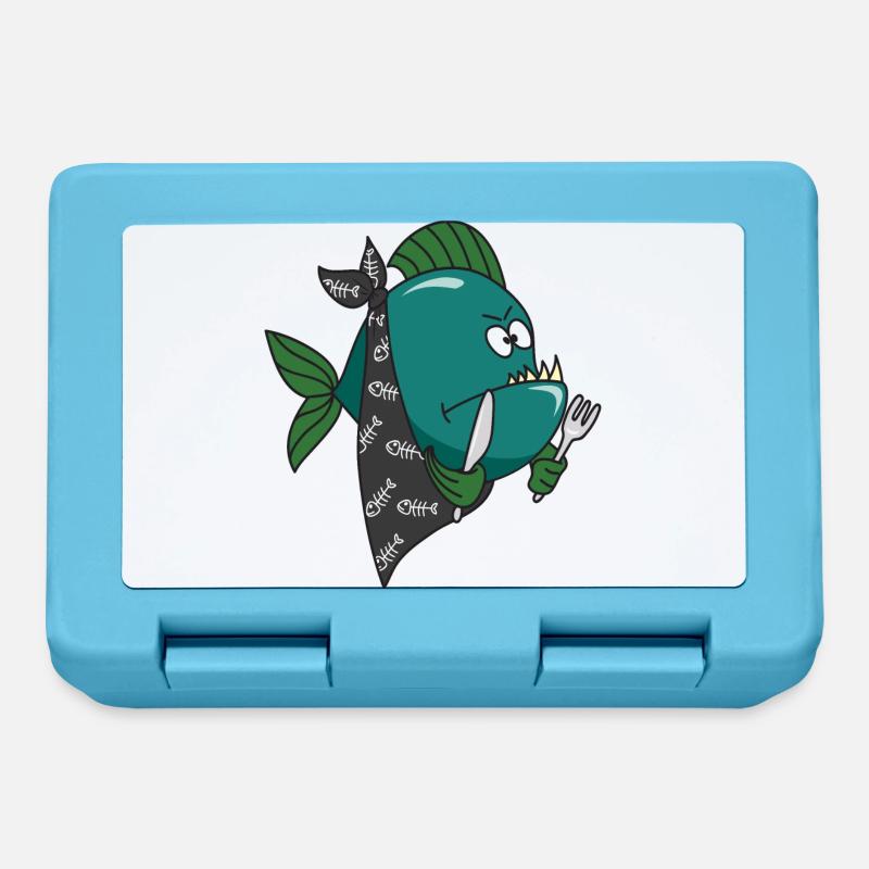 Piranha - Boîte à goûter - bleu saphir