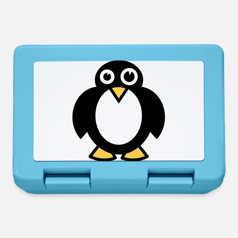 Lustiger Pinguin - Brotdose - Saphirblau