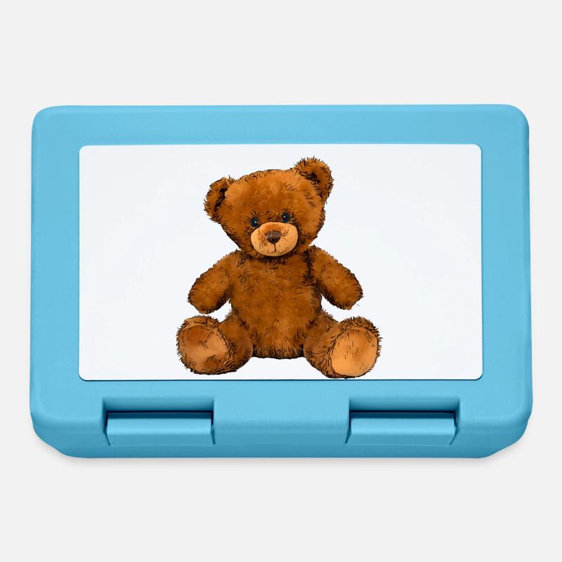 teddy bear - Lunchbox - sapphire blue