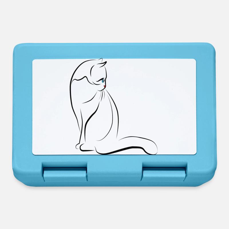 Chat Chats - Boîte à goûter - bleu saphir