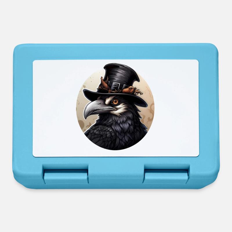 Bird with Hat Halloween - Lunchbox - sapphire blue