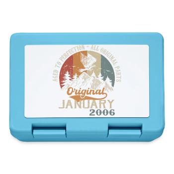 18 ans de génialité depuis janvier 2006 - Boîte à goûter - bleu saphir - Devant