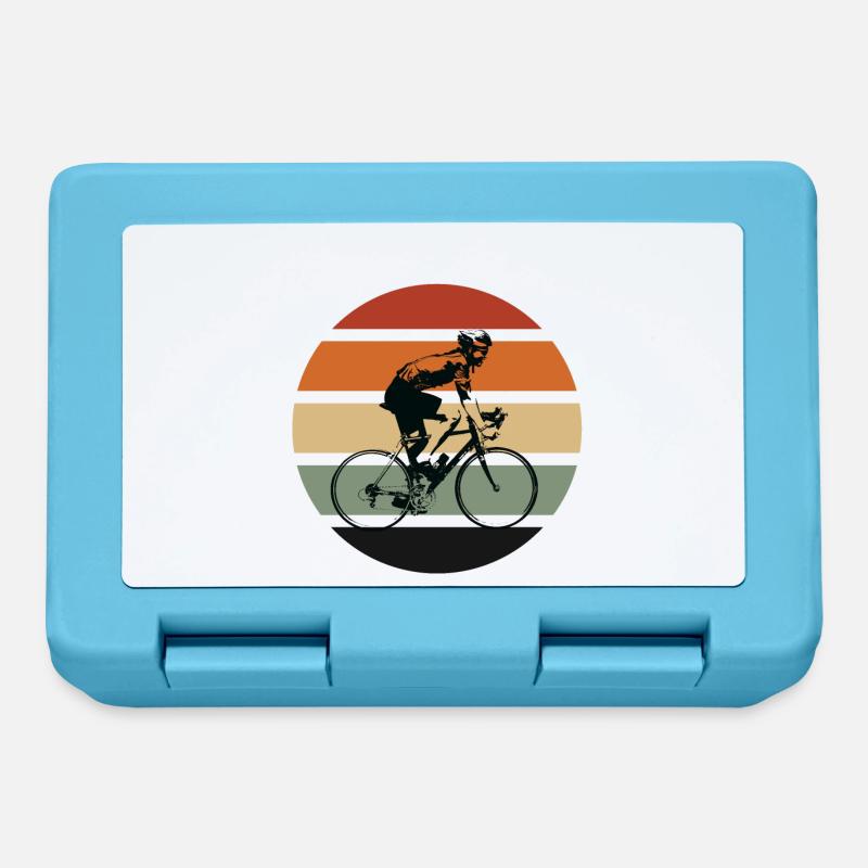Vélo de route rétro - Boîte à goûter - bleu saphir