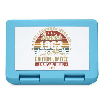 Légendaire depuis Janvier 1962 Vintage Cadeau 1962 - Boîte à goûter - bleu saphir - Devant