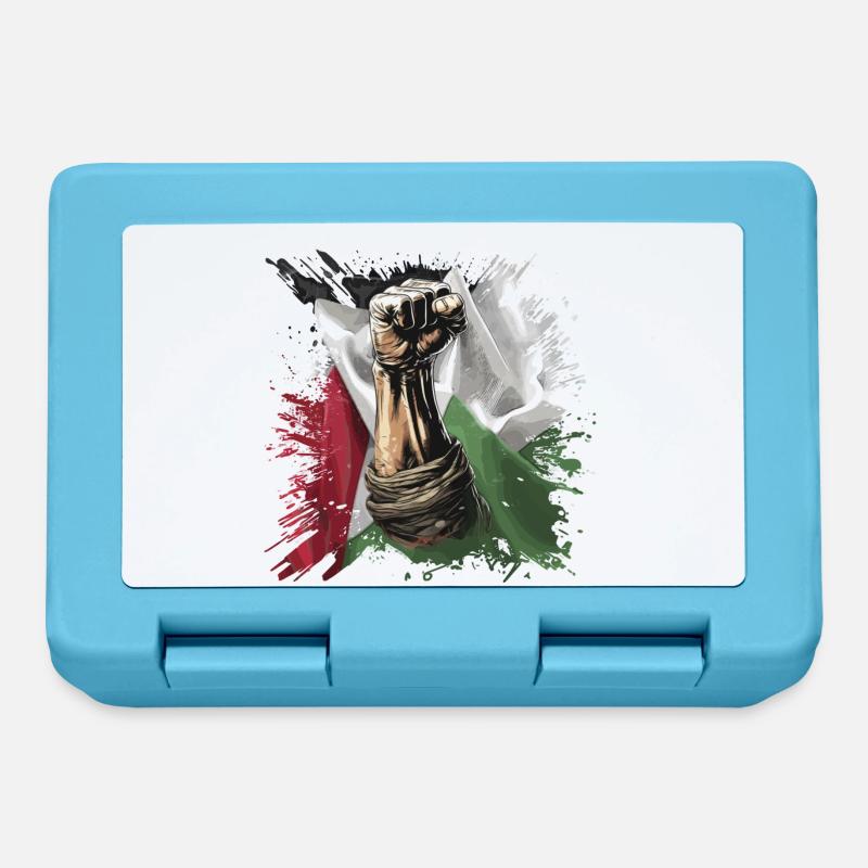 Drapeau du poing de la Palestine libre Gaza - Boîte à goûter - bleu saphir