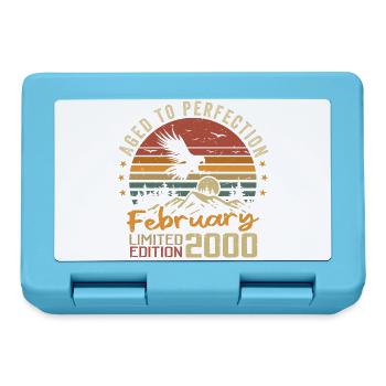 Né en Fevrier 2000 Anniversaire 2000 Février - Boîte à goûter - bleu saphir - Devant