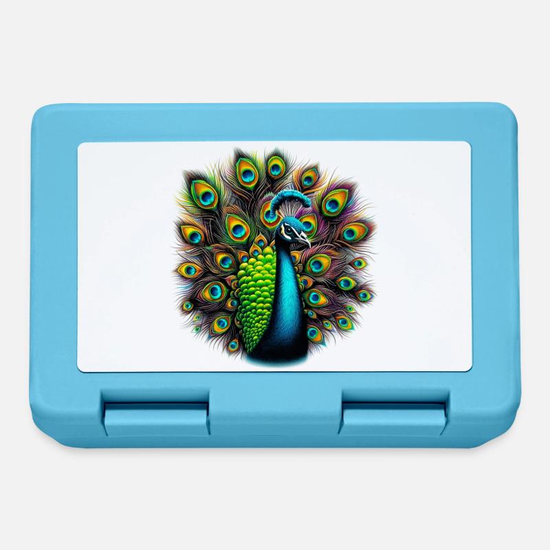 Peacock - Lunchbox - sapphire blue