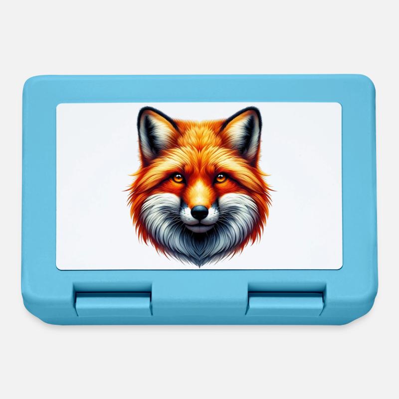 Renard - Boîte à goûter - bleu saphir