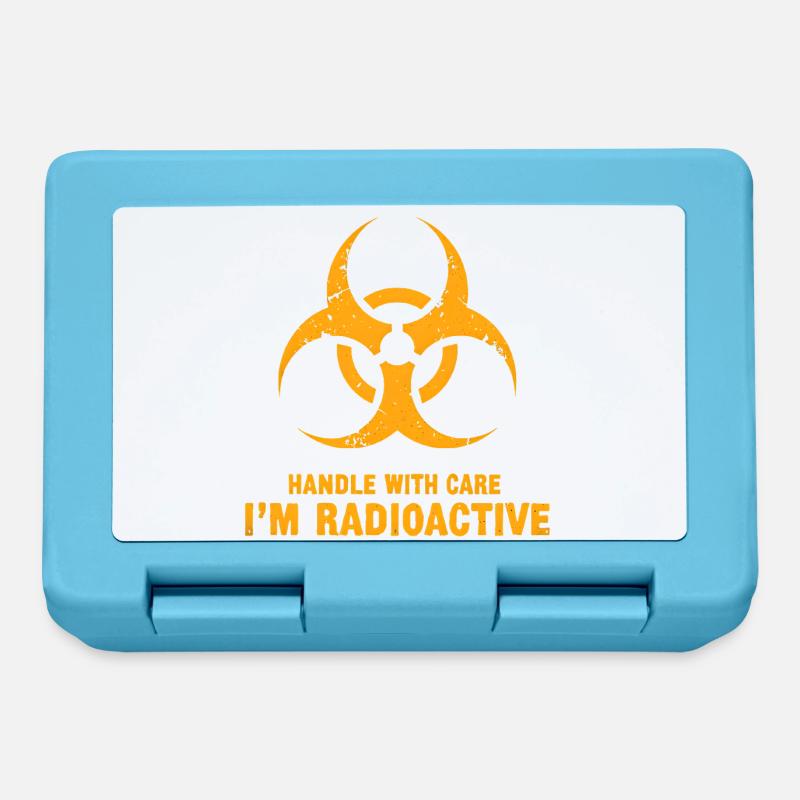 Manipulez avec précaution, je suis radioactif - Boîte à goûter - bleu saphir