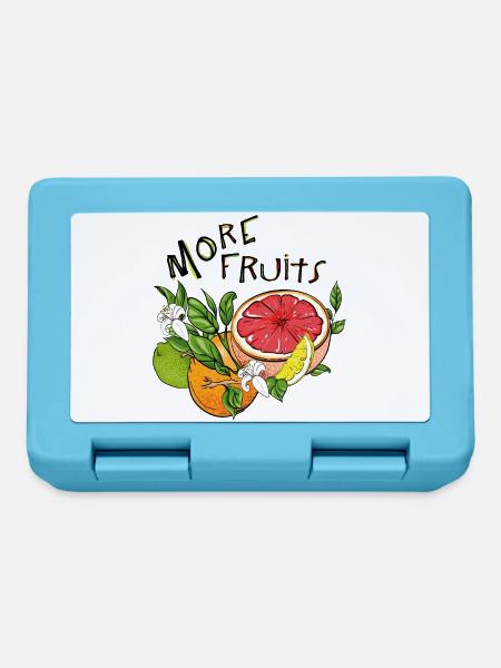More Fruits, leckeres Obst - Brotdose - Saphirblau