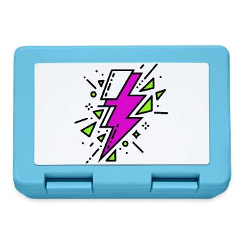 Contemporary Violet and Green Ray - Lunchbox - sapphire blue - Front