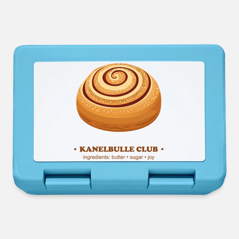 Skate Rolling Cinnamon Bun Design - Lunchbox - sapphire blue