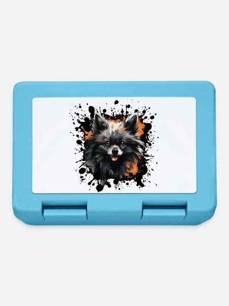 Pomeranian Farb-Splash - Brotdose - Saphirblau