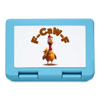 F-Caw Cartoon Rooster | funny pictures, lifestyle - Lunchbox - sapphire blue - Front