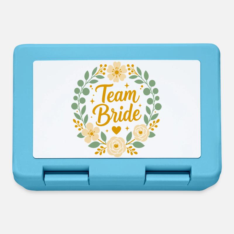 Team-Braut Blumen-Boho-Hochzeit - Brotdose - Saphirblau
