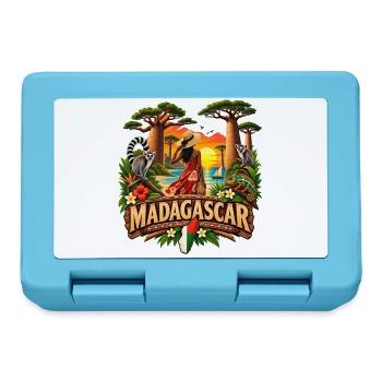 Madagascar Women – Tropisches und exotisches Design - Brotdose - Saphirblau - Vorne