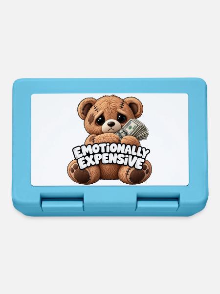 Emotionally Expensive Plüschbär - Brotdose - Saphirblau