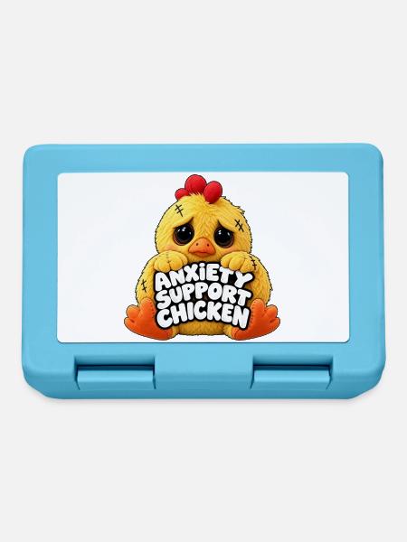 Angsthilfe Huhn Motiv - Brotdose - Saphirblau