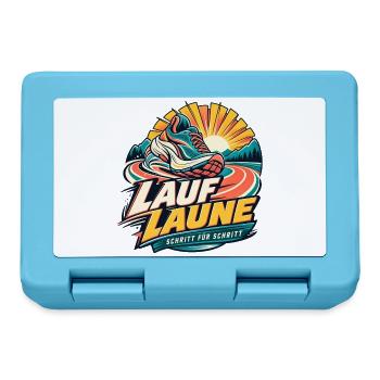 Lauf Laune – Schritt für Schritt - Brotdose - Saphirblau - Vorne