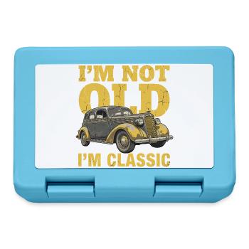 Oldtimer Classic Car Vintage Auto Lustiges Motiv - Brotdose - Saphirblau - Vorne