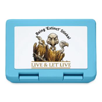 Drei Geier vor der Ausrottung: Live & Let Live - Brotdose - Saphirblau - Vorne