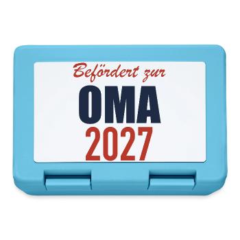 Befördert zur Oma 2027 - Brotdose - Saphirblau - Vorne