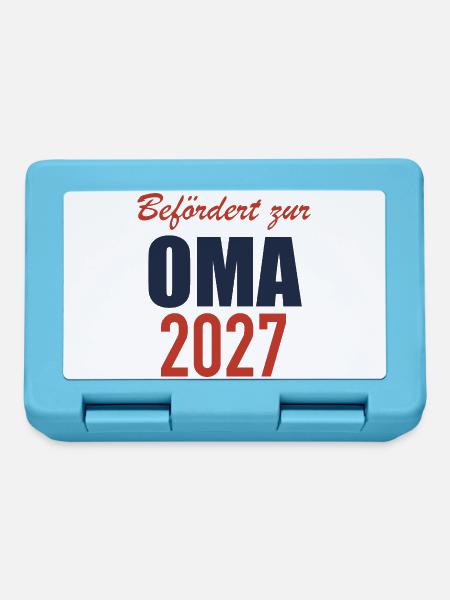 Befördert zur Oma 2027 - Brotdose - Saphirblau