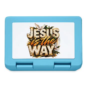 Jesus Is The Way Jesus ist der Weg Christ Design - Brotdose - Saphirblau - Vorne
