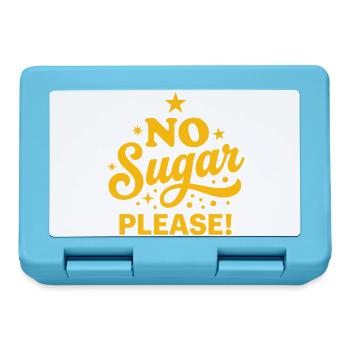 No Sugar Please Retro Yellow Typografie - Brotdose - Saphirblau - Vorne