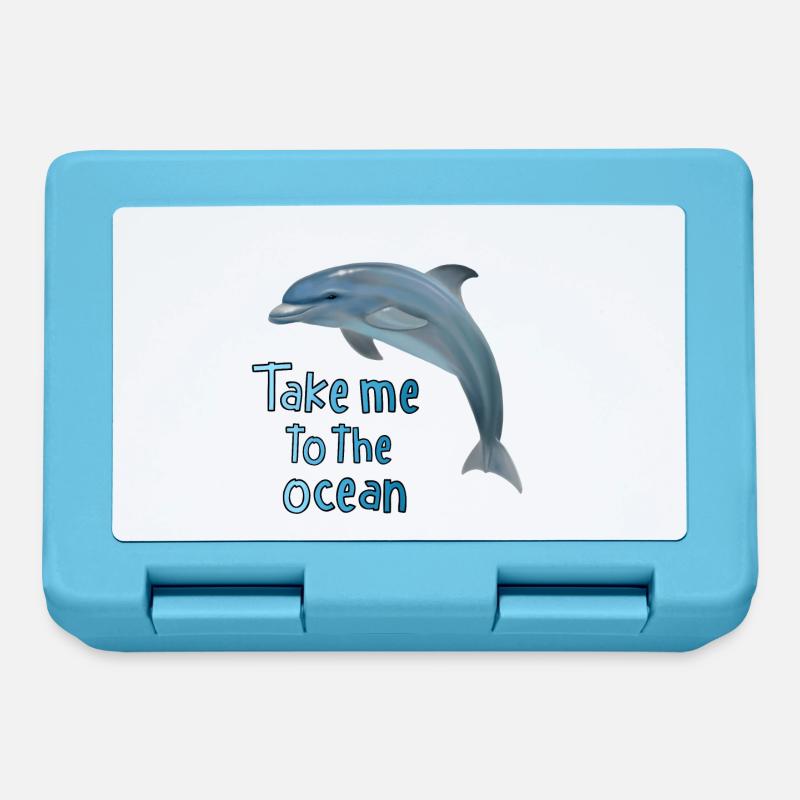 Delfin - Bring mich zum Meer - Brotdose - Saphirblau