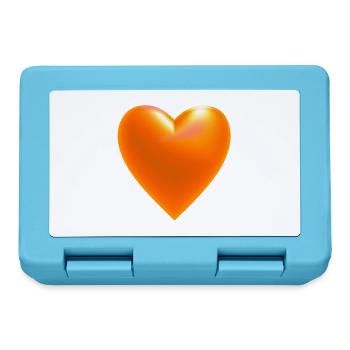 Heart orange gift idea - Lunchbox - sapphire blue - Front
