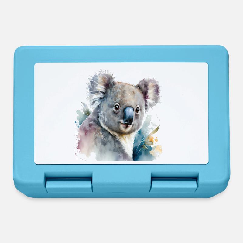 Aquarelle Koala - Boîte à goûter - bleu saphir