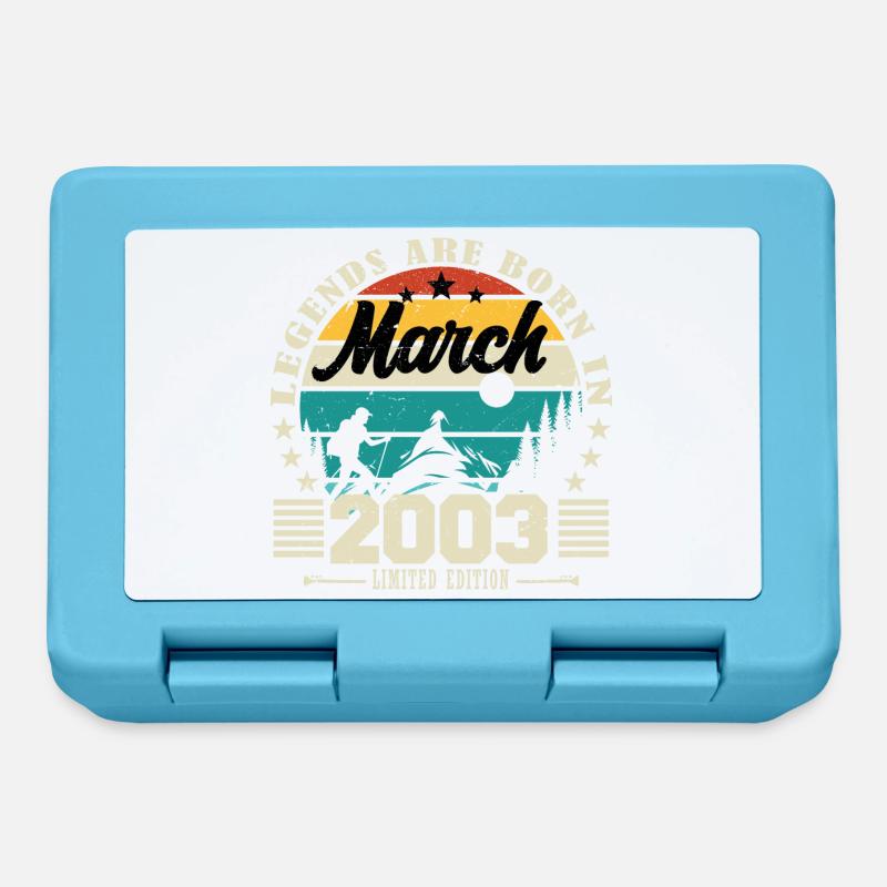 Mars 2003. Cadeau d'anniversaire mars 2003. - Boîte à goûter - bleu saphir