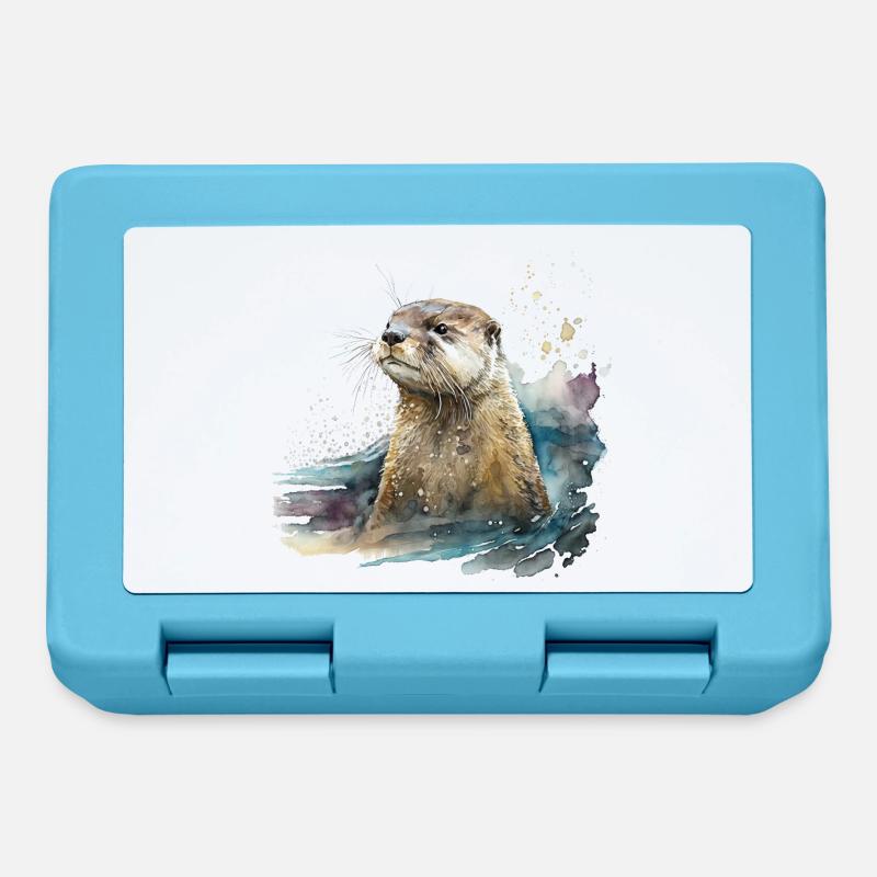 Loutre - Boîte à goûter - bleu saphir