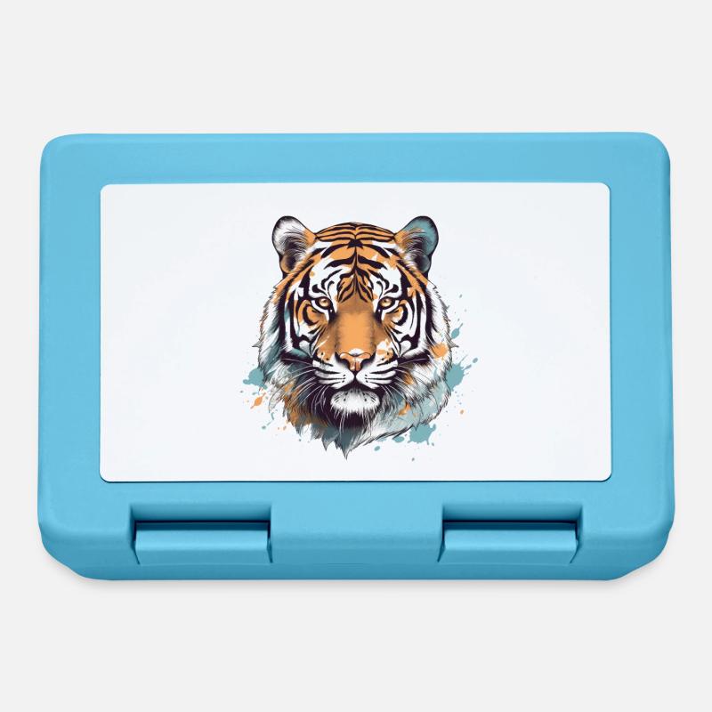 Tigre - Boîte à goûter - bleu saphir