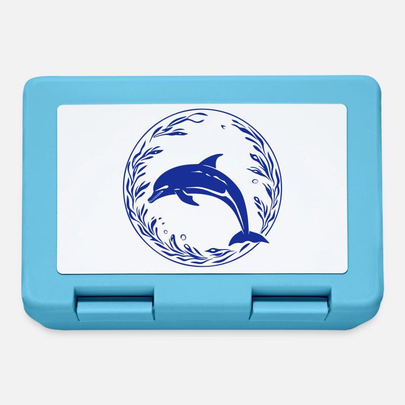 dauphin - Boîte à goûter - bleu saphir