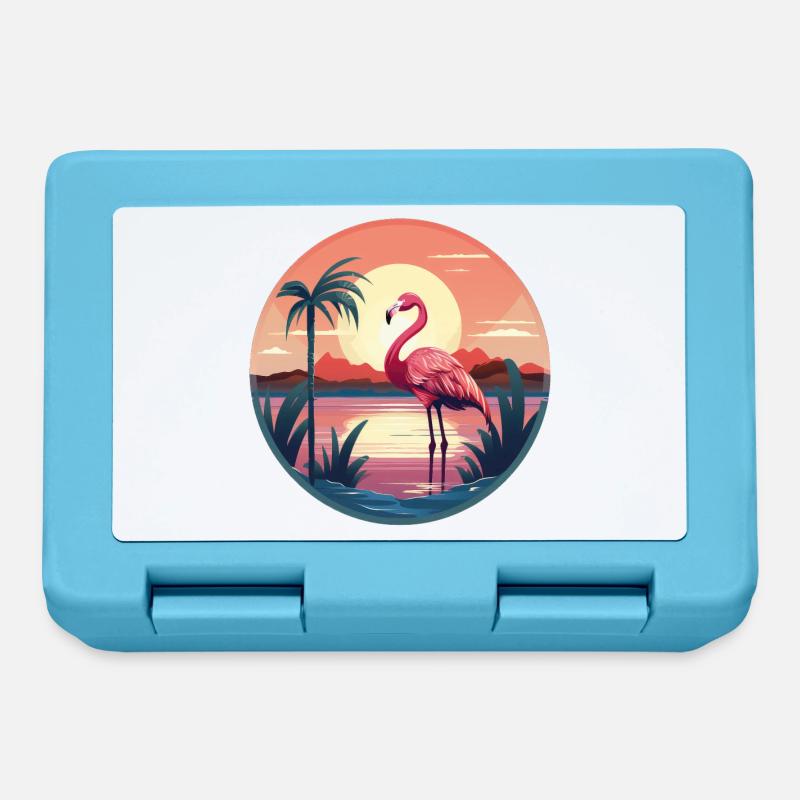 Flamingo - Lunchbox - sapphire blue