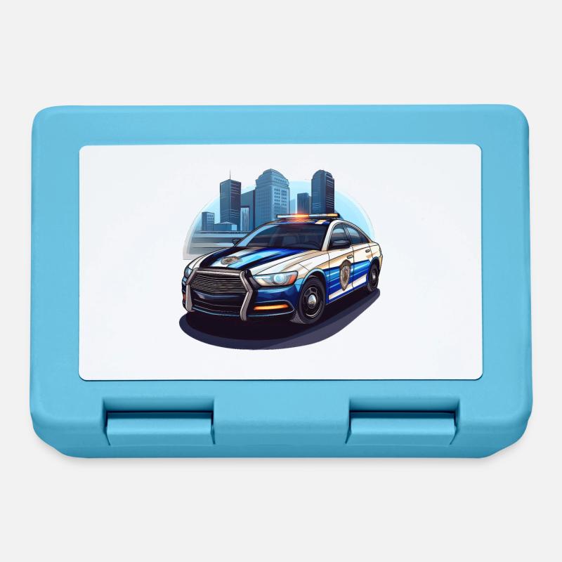 Polizei Auto - Brotdose - Saphirblau