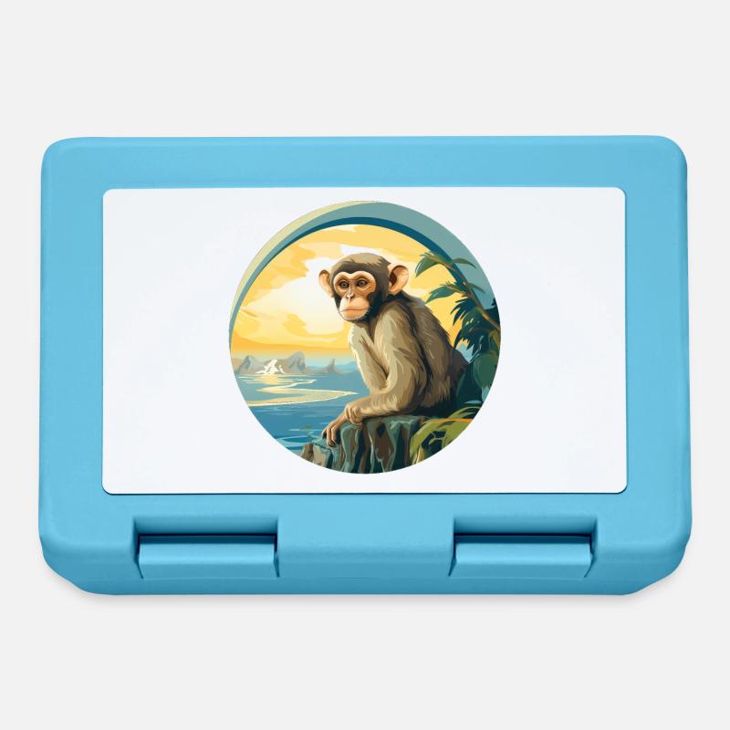 Monkey - Lunchbox - sapphire blue