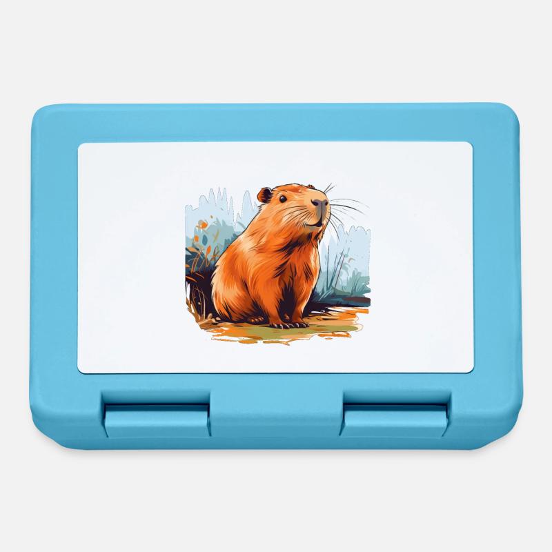 Capybara - Brotdose - Saphirblau