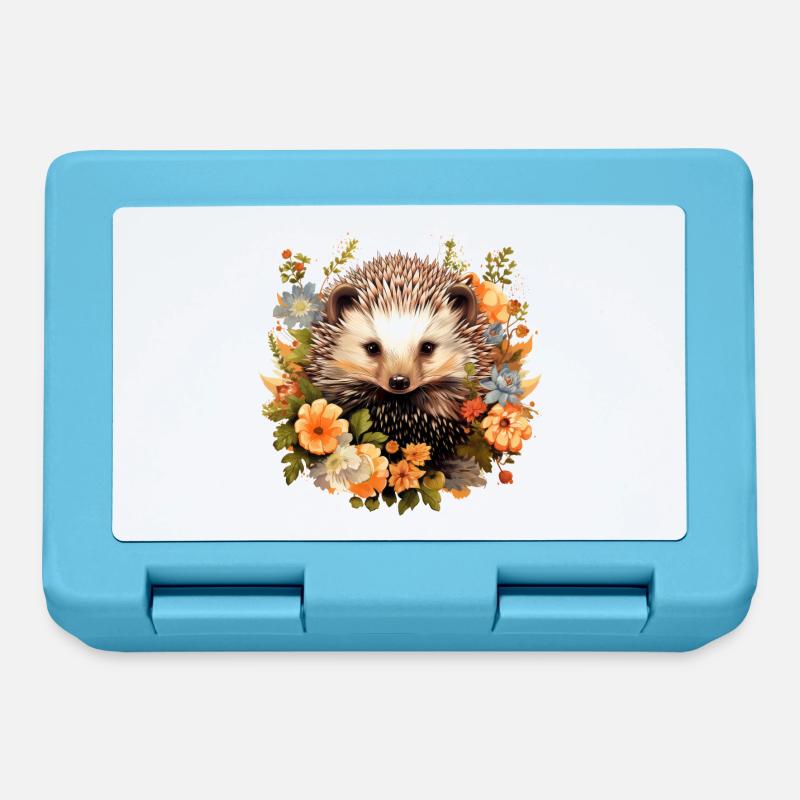 Igel cottagecore - Brotdose - Saphirblau