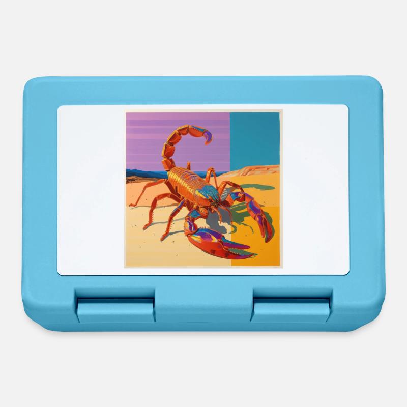 scorpion, bunt, tier, geschenk, geschenkidee - Brotdose - Saphirblau