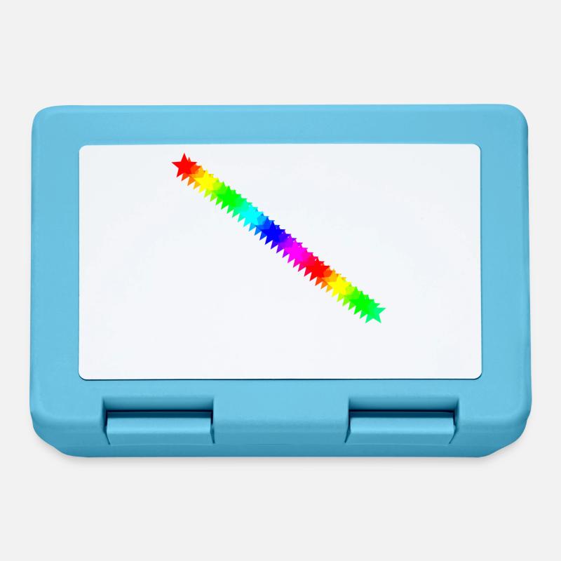 Sterne bunt Regenbogen Geschenkidee - Brotdose - Saphirblau
