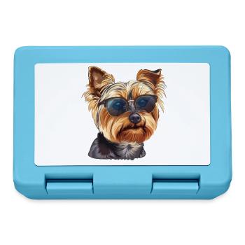 Yorkshire Terrier, Dog, Sunglasses, Summer - Lunchbox - sapphire blue - Front